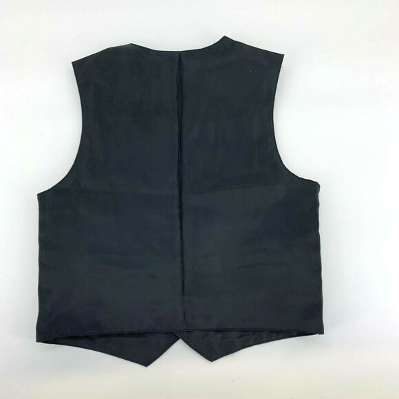 Boys Gray Button Down Front Formal Vest - Picture 2 of 5